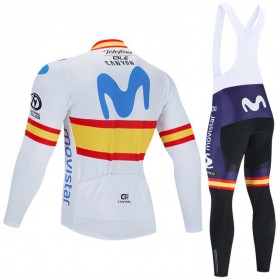 Tenue Maillot M/L + Collant à Bretelles 2020 Movistar Team N002